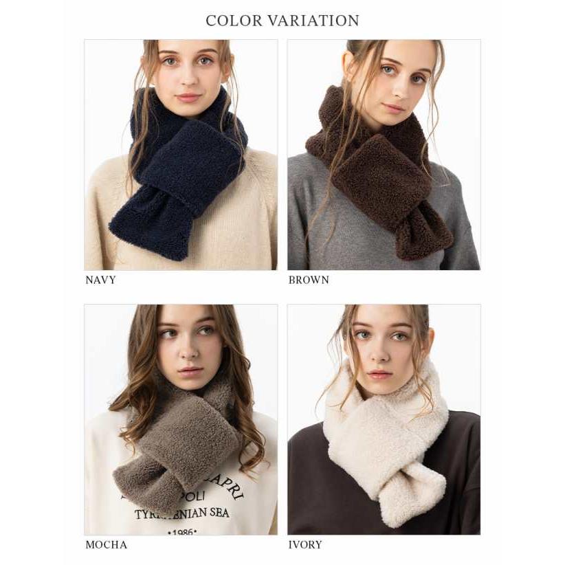 Loo&c ティペット ボア レディース マフラー スヌード ネックウォーマー クリスマス バレンタイン プレゼント 冬 秋冬 - 画像 (7)