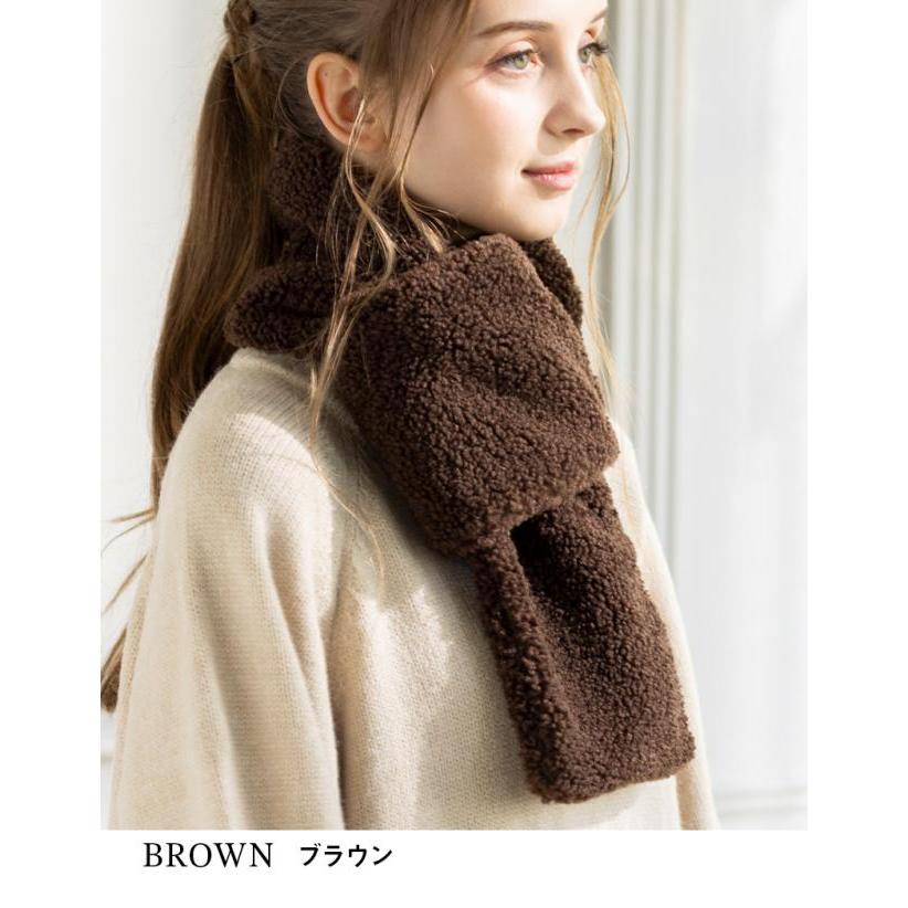 Loo&c ティペット ボア レディース マフラー スヌード ネックウォーマー クリスマス バレンタイン プレゼント 冬 秋冬 - 画像 (9)