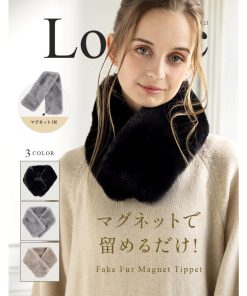Loo&c ティペット ファーティペット フェイクファー レディース マフラー スヌード ネックウォーマー クリスマス バレンタイン プレゼント 冬 秋冬 簡単