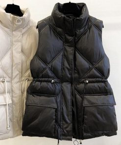 ダウンベスト ノースリーブコートレディース 立ち襟 ショート丈 ダウンコート中綿 ジャケット カジュアルゆったり  大きいサイズ 着回し オシャレ秋冬ベスト