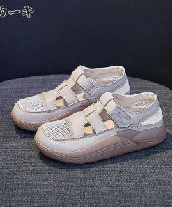 厚底スニーカー サンダル レディース 蒸れない 夏サンダル アウトドア ストラップサンダル メッシュスニーカー マジックテープ 美脚 大人 シューズ 歩きやすい