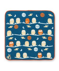 タオルハンカチ ガーゼパイル なごみハンカチ フクロウ 日本製 プチギフト 女性 お返し お礼 退職 特価