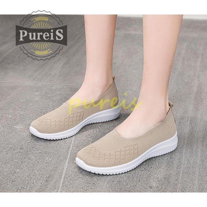 【値下げ】スニーカー レディース スリッポン 厚底 ローカット カジュアル シューズ靴 脚長効果 疲れにく 軽量 看護 病院 オシャレ 仕事用 婦人靴 - 画像 (3)