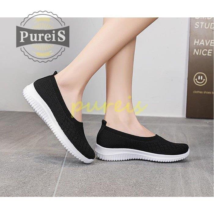 【値下げ】スニーカー レディース スリッポン 厚底 ローカット カジュアル シューズ靴 脚長効果 疲れにく 軽量 看護 病院 オシャレ 仕事用 婦人靴 - 画像 (4)