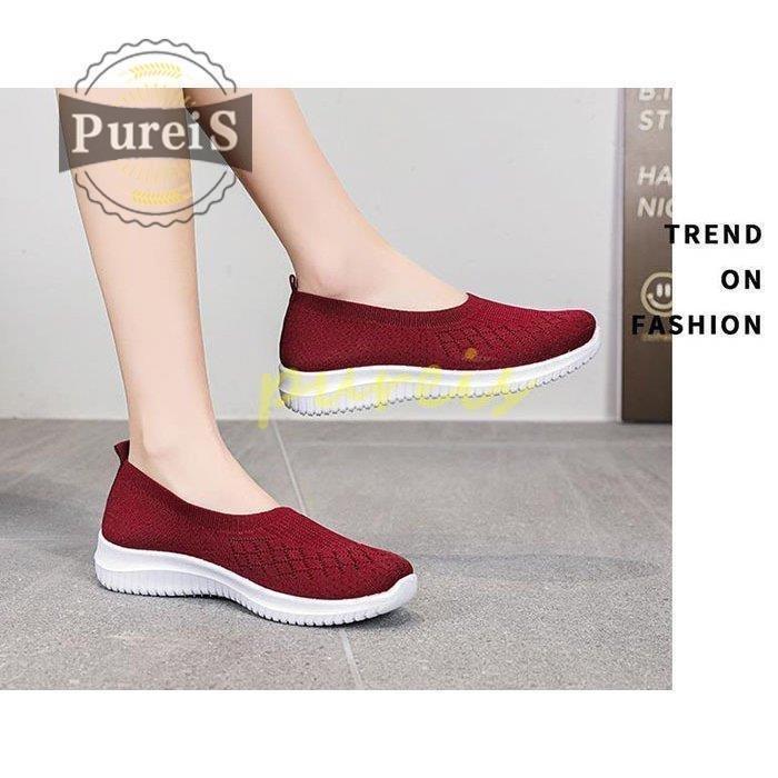 【値下げ】スニーカー レディース スリッポン 厚底 ローカット カジュアル シューズ靴 脚長効果 疲れにく 軽量 看護 病院 オシャレ 仕事用 婦人靴 - 画像 (5)