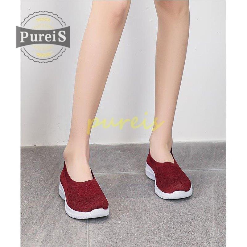 【値下げ】スニーカー レディース スリッポン 厚底 ローカット カジュアル シューズ靴 脚長効果 疲れにく 軽量 看護 病院 オシャレ 仕事用 婦人靴 - 画像 (6)