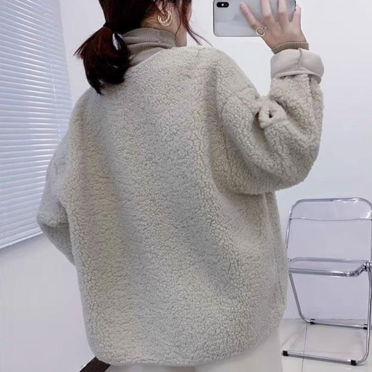 ブルゾン ボアジャケット レディース 秋 冬 上着 アウター ジャンバー 羽織り 長袖 ミディアム丈 ボア フリースジャケット オーバーサイズ お洒落