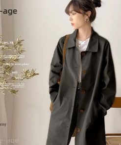ステンカラーコート スプリングコート レディース ロングコート ミドル丈 裏地付 大人 女性 春コート 薄手 きちんと ゆったり 春 秋 アウター 長