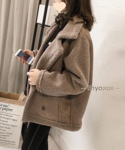 ボアジャケット ボアブルゾン レディース レザー アウター もこもこ ふわふわ 暖かい ゆったり 毛皮コート カジュアル 無地 秋冬