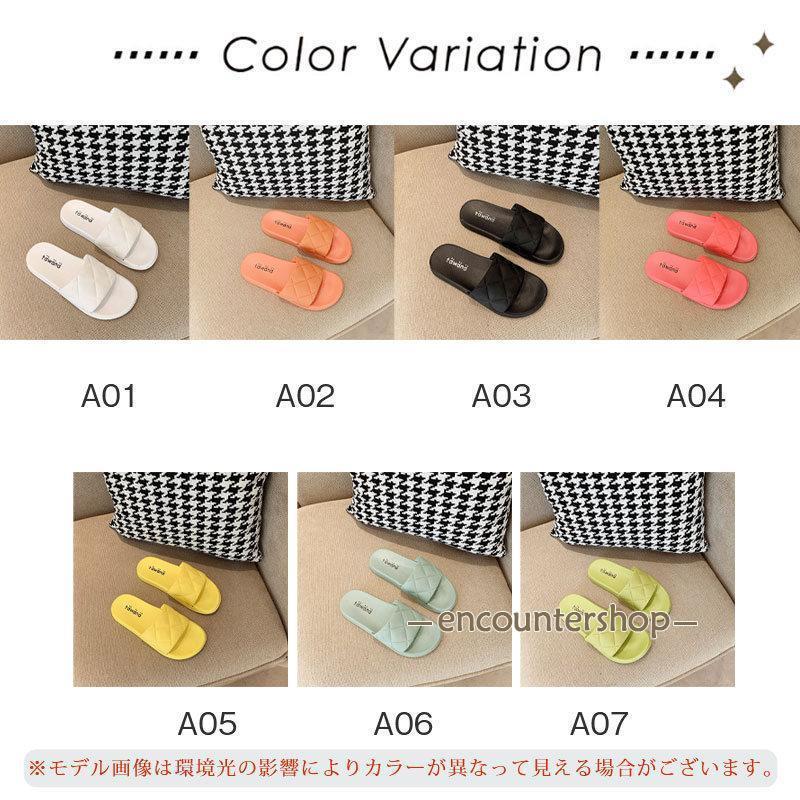 サンダル シャワーサンダル シューズ 楽ちん ぺたんこ リゾート カジュアル スリッパ カラフル レディース お風呂 バスルーム 夏用 - 画像 (8)