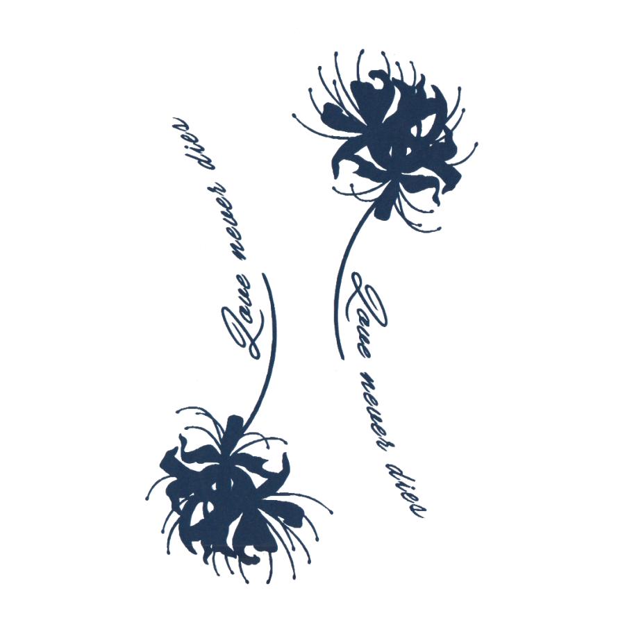 ジャグアタトゥー タトゥーシール 2週間で消えるタトゥー ヘナタトゥー 本物志向 彼岸花 英文字