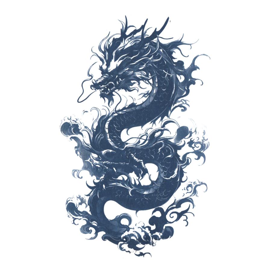 ジャグアタトゥー タトゥーシール 2週間で消えるタトゥー ヘナタトゥー 本物志向 龍 ドラゴン