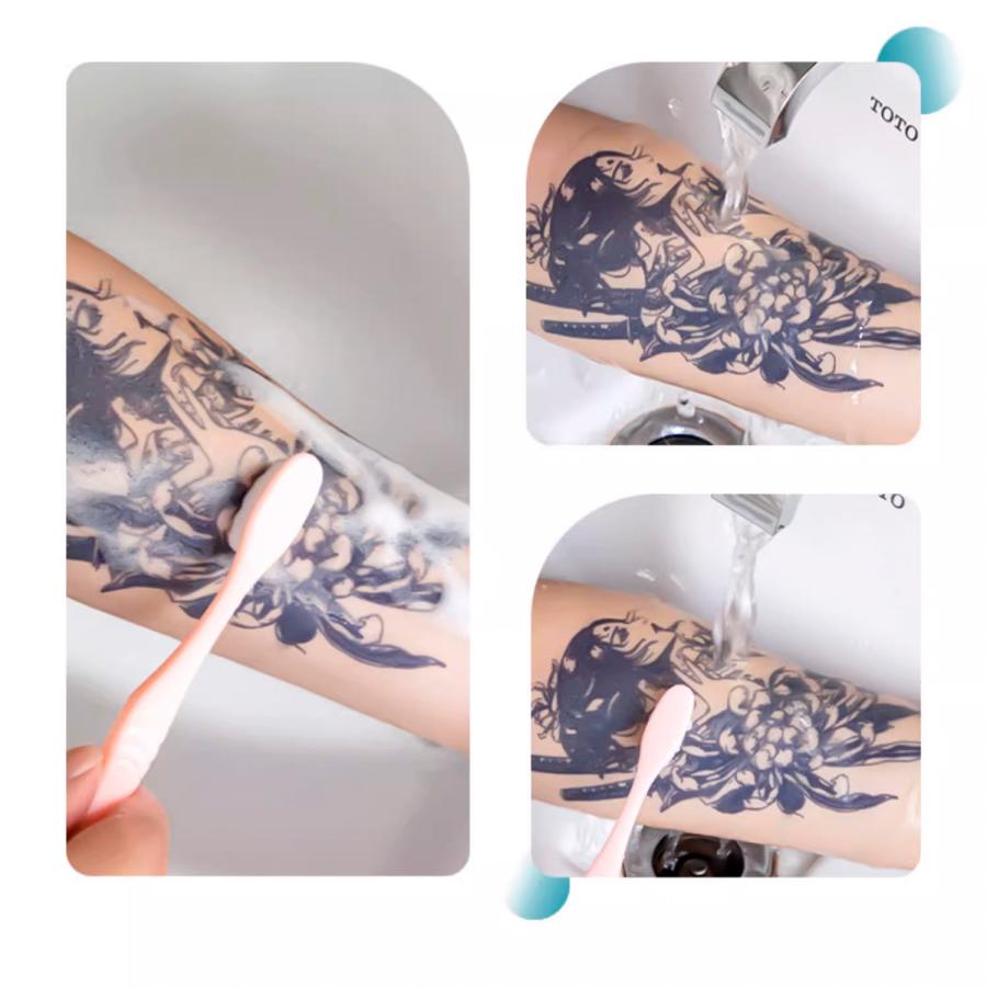 ジャグアタトゥー タトゥーシール 2週間で消えるタトゥー ヘナタトゥー 本物志向 彼岸花 4枚セット - 画像 (2)