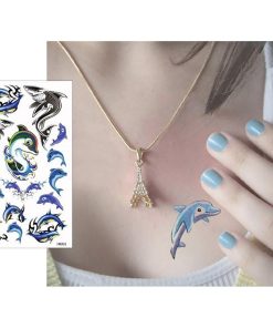 タトゥーシール 動物 イルカ 鮫 hm056  レギュラー