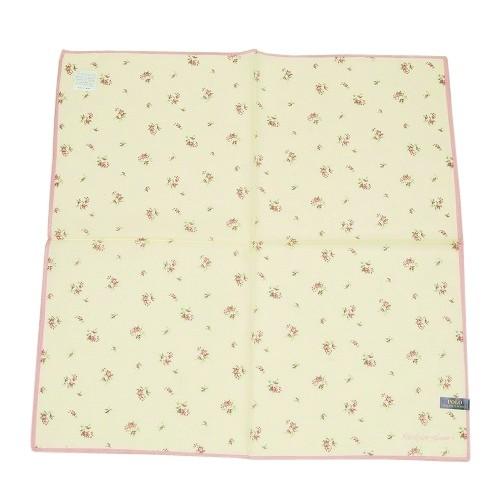 POLO RALPH LAUREN 新古品 ポロ・ラルフローレン ハンカチ プレゼント ラッピング無料 日本製 フラワー コットンシルク 大判 ハンカチーフ アイボリー 261023 - 画像 (2)