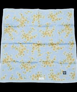 ANNA SUI アナスイ ハンカチ ２枚セット レディース ラッピング無料 日本製 フラワー＆バタフライ / ボタニカル柄 コットン 青×紫 100524 送料無料