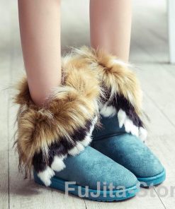 ムートンブーツ レディース ショートブーツ ファー付き ファームートン 靴 ファー 防寒 冬物 フラットヒール 痛くない 防滑 内ボア 可愛い 暖かい