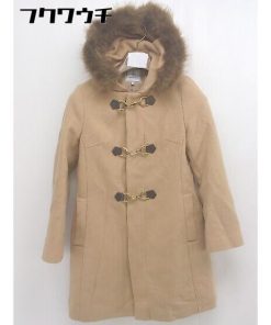 ■ ◎ ROPE PICNIC ロペピクニック フード フェイクファー付き 長袖 コート サイズ38 ベージュ系 レディース