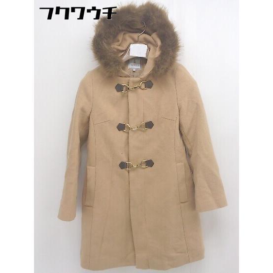 ■ ◎ ROPE PICNIC ロペピクニック フード フェイクファー付き 長袖 コート サイズ38 ベージュ系 レディース