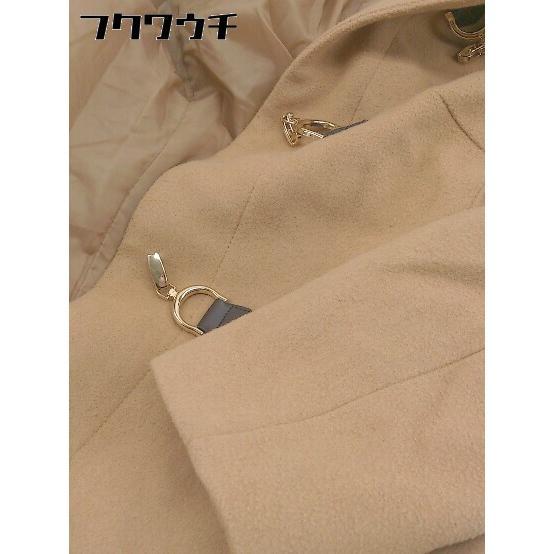 ■ ◎ ROPE PICNIC ロペピクニック フード フェイクファー付き 長袖 コート サイズ38 ベージュ系 レディース - 画像 (7)