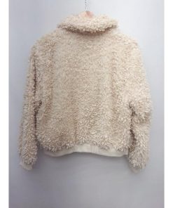 ◇ H&M エイチ アンド エム ボア ふわふわ かわいい 長袖 ブルゾン ジャンパー サイズL オフホワイト系 レディース P
