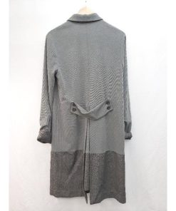 ◇ nota della mano sinistra ノータデラ 切替 シンプル 長袖 ステンカラー コート 表記なし グレー ブラック レディース P