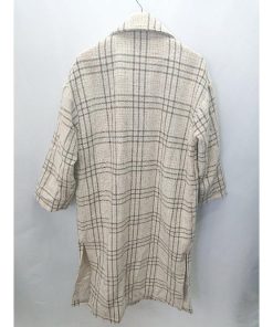 ◇ vis-?-vis ビザビ 総柄 長袖 ロングコート サイズM ブラウン系 レディース E