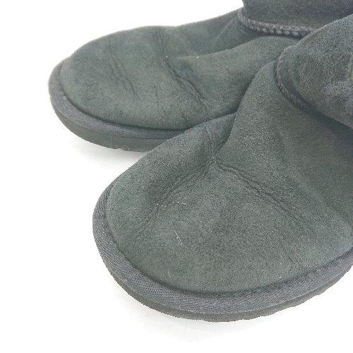 ■ UGG アグ MINI BAILEY BUTTON BLING ショート丈 ムートン ブーツ サイズ23.0 ブラック レディース E - 画像 (4)