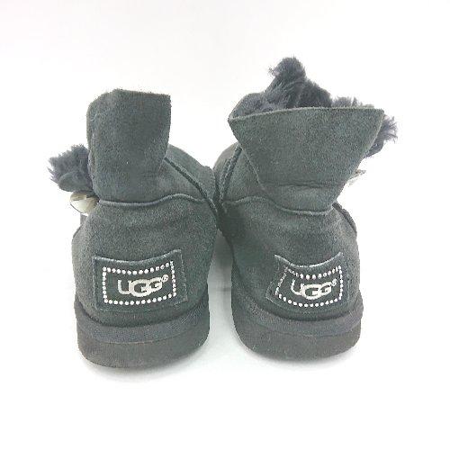 ■ UGG アグ MINI BAILEY BUTTON BLING ショート丈 ムートン ブーツ サイズ23.0 ブラック レディース E - 画像 (7)