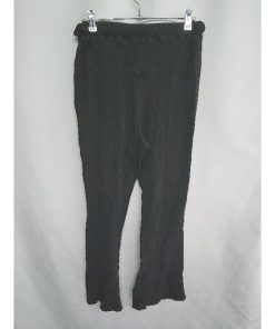 ◇ JEANASIS ジーナシス ウエストゴム　コットン100% ブーツカットズボン サイズＭ ブラック レディース E