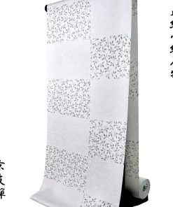 小紋 反物 -54B- 京友禅 白練 小花柄 紋意匠ちりめん 正絹 絹100%