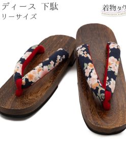下駄 レディース 女性用 桜 紺 ネイビー 痛くない 桐 浴衣 焼き桐 和装小物 サンダル ゆかた 夏祭り 夏用 夏物 夏 きもの げた