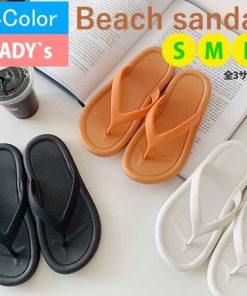 ビーチサンダル ルームサンダル レディース シューズ トップ スリッパ 歩きやすい 女性 ブラック オレンジ ホワイト パープル