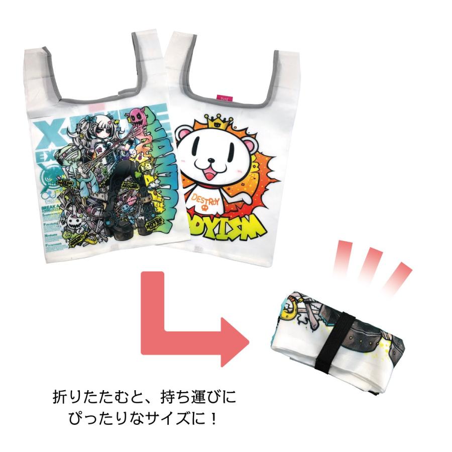 コンビニエコバッグ エコバッグ コンビニ バッグ 折りたたみ ミニ コンビニバッグ おしゃれ レジバッグ 弁当 作家 Project.C.K. ebg02-001 - 画像 (4)