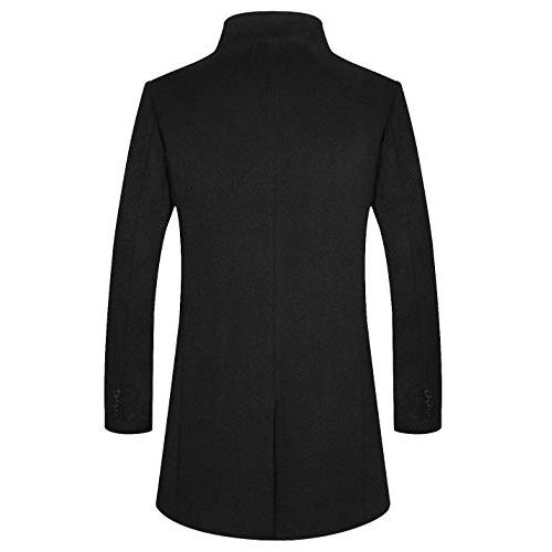 【並行輸入品】APTRO (アプトロ) メンズ 冬用 スタイリッシュ プレミアムウール トレンチコート ロング スリムフィット オーバーコート - 画像 (4)