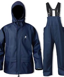【並行輸入品】Rain Suits for Men Waterproof Rain Jacket Coat Pants Heavy Duty