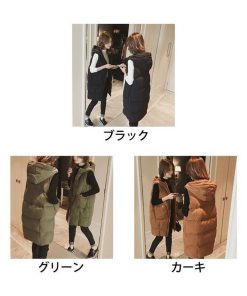 中綿ベスト レディース ダウンベスト アウター ロング丈 中綿入り 羽織 大きいサイズ ノースリーブ 暖か 防寒着 軽量 通勤 冬 おしゃれ 赤字覚悟