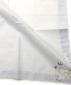 ポワンポワン　ベトナム手刺繍ハンカチ　6501-02 ブルー