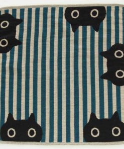 Atsuko Matano アツコマタノ　三重ガーゼハンカチ　『MEMEストライプ』　0508　ブルー