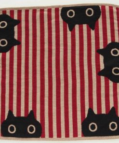 Atsuko Matano アツコマタノ　三重ガーゼハンカチ　『MEMEストライプ』　0508　レッド