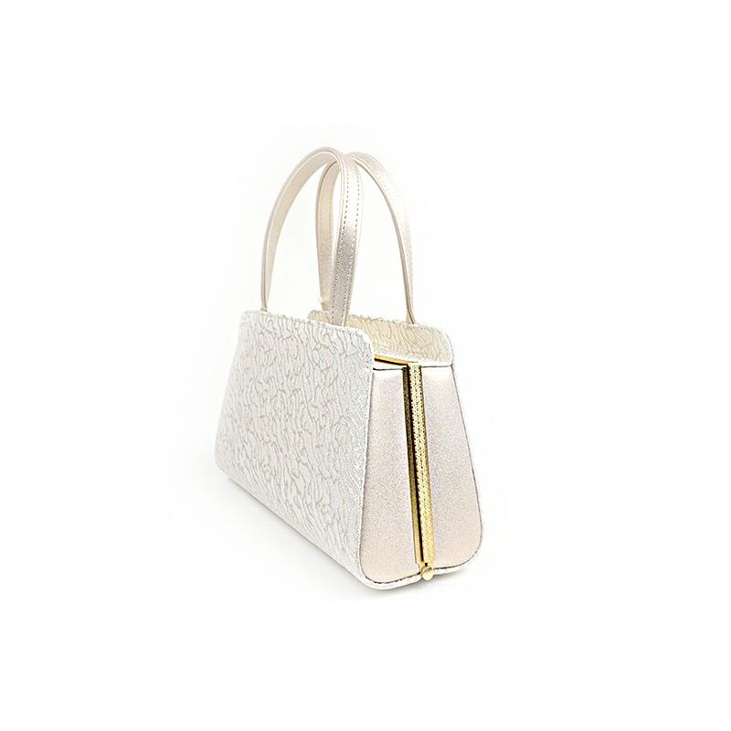 草履バッグセット ローブデコルテ Sサイズ 草履バッグ 訪問着 留袖 草履 和装バッグ 手提げバッグ シルバー 銀 パールホワイト No.88-2613 - 画像 (3)