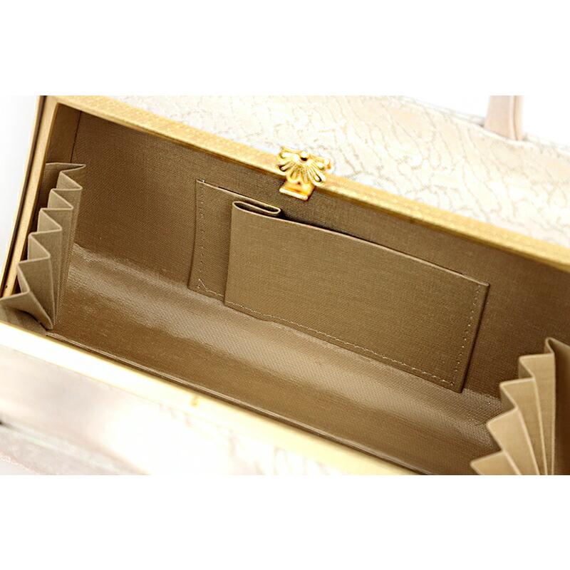 草履バッグセット ローブデコルテ Sサイズ 草履バッグ 訪問着 留袖 草履 和装バッグ 手提げバッグ シルバー 銀 パールホワイト No.88-2613 - 画像 (5)