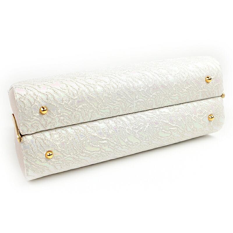 草履バッグセット ローブデコルテ Sサイズ 草履バッグ 訪問着 留袖 草履 和装バッグ 手提げバッグ シルバー 銀 パールホワイト No.88-2613 - 画像 (6)