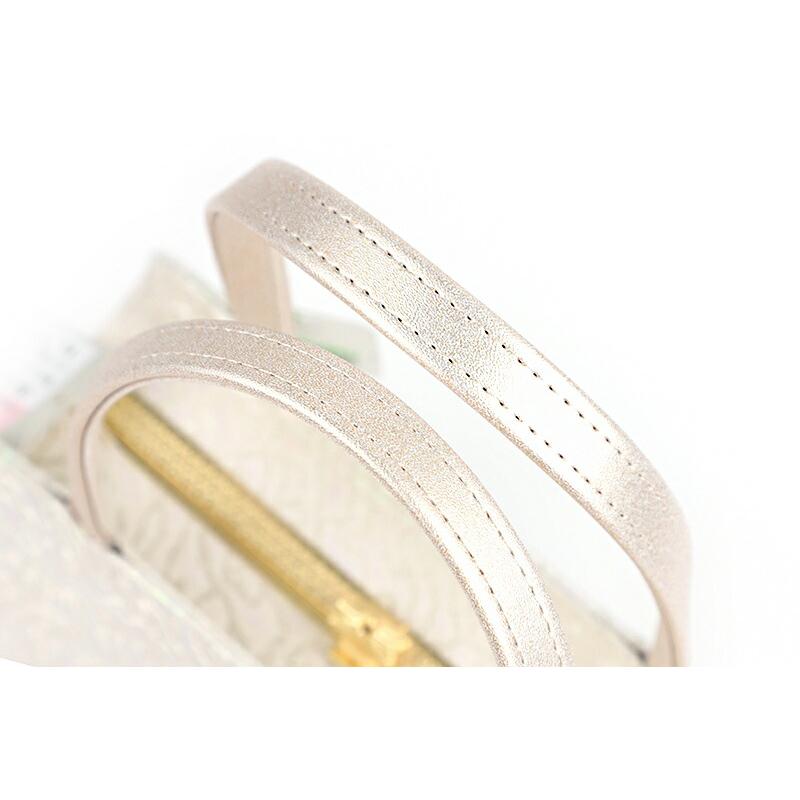 草履バッグセット ローブデコルテ Sサイズ 草履バッグ 訪問着 留袖 草履 和装バッグ 手提げバッグ シルバー 銀 パールホワイト No.88-2613 - 画像 (7)