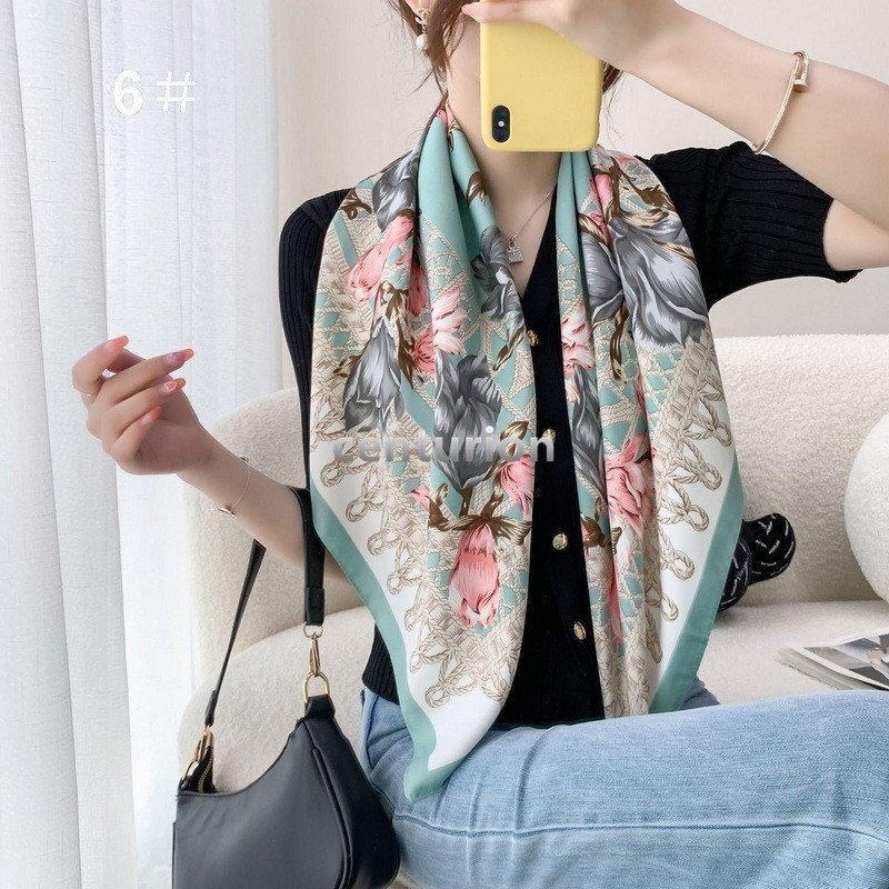 【値下げ】スカーフ レディース scarf 大判 バッグスカーフ リボンスカーフ 10色 首元ストール エコバッグ 母の日 プレゼント - 画像 (6)