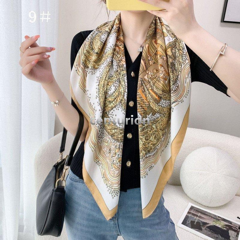 【値下げ】スカーフ レディース scarf 大判 バッグスカーフ リボンスカーフ 10色 首元ストール エコバッグ 母の日 プレゼント - 画像 (9)