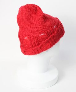 訳あり イタリアブランド アクリル素材 ニット キャップ 帽子 ボルドー