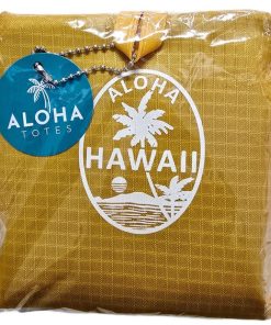 折りたたみエコバッグ ハワイ柄 軽量 ショッピングバッグ カワイイ 4つのポケット付き 便利 ギフト プレゼント ALOHA HAWAII ハワイ好き