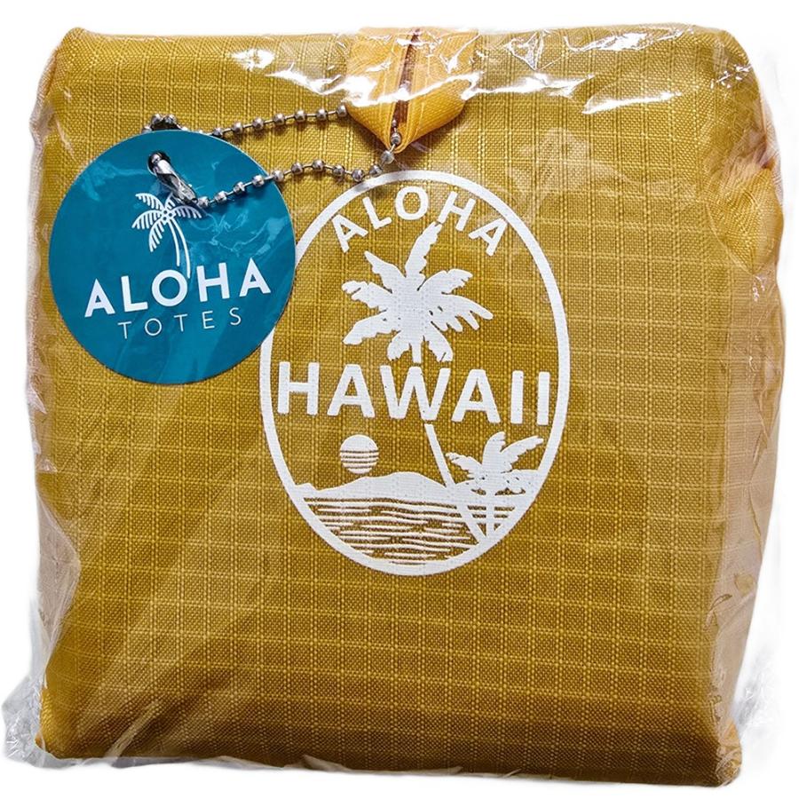 折りたたみエコバッグ ハワイ柄 軽量 ショッピングバッグ カワイイ 4つのポケット付き 便利 ギフト プレゼント ALOHA HAWAII ハワイ好き