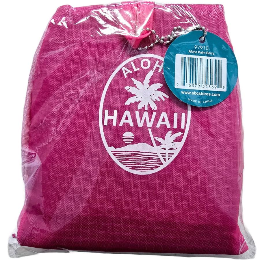 折りたたみエコバッグ ハワイ柄 軽量 ショッピングバッグ カワイイ 4つのポケット付き 便利 ギフト プレゼント ALOHA HAWAII ハワイ好き - 画像 (2)